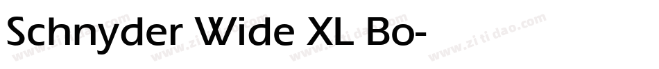 Schnyder Wide XL Bo字体转换